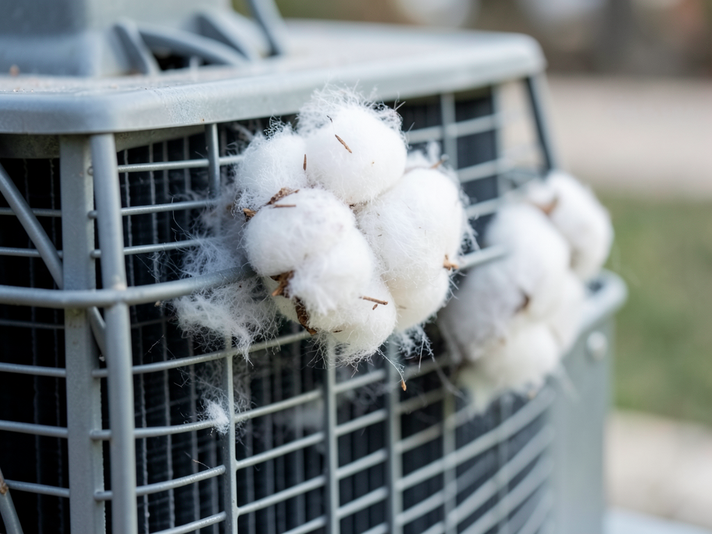 Managing Cottonwood Fluff and Your Outdoor AC Unit in North County